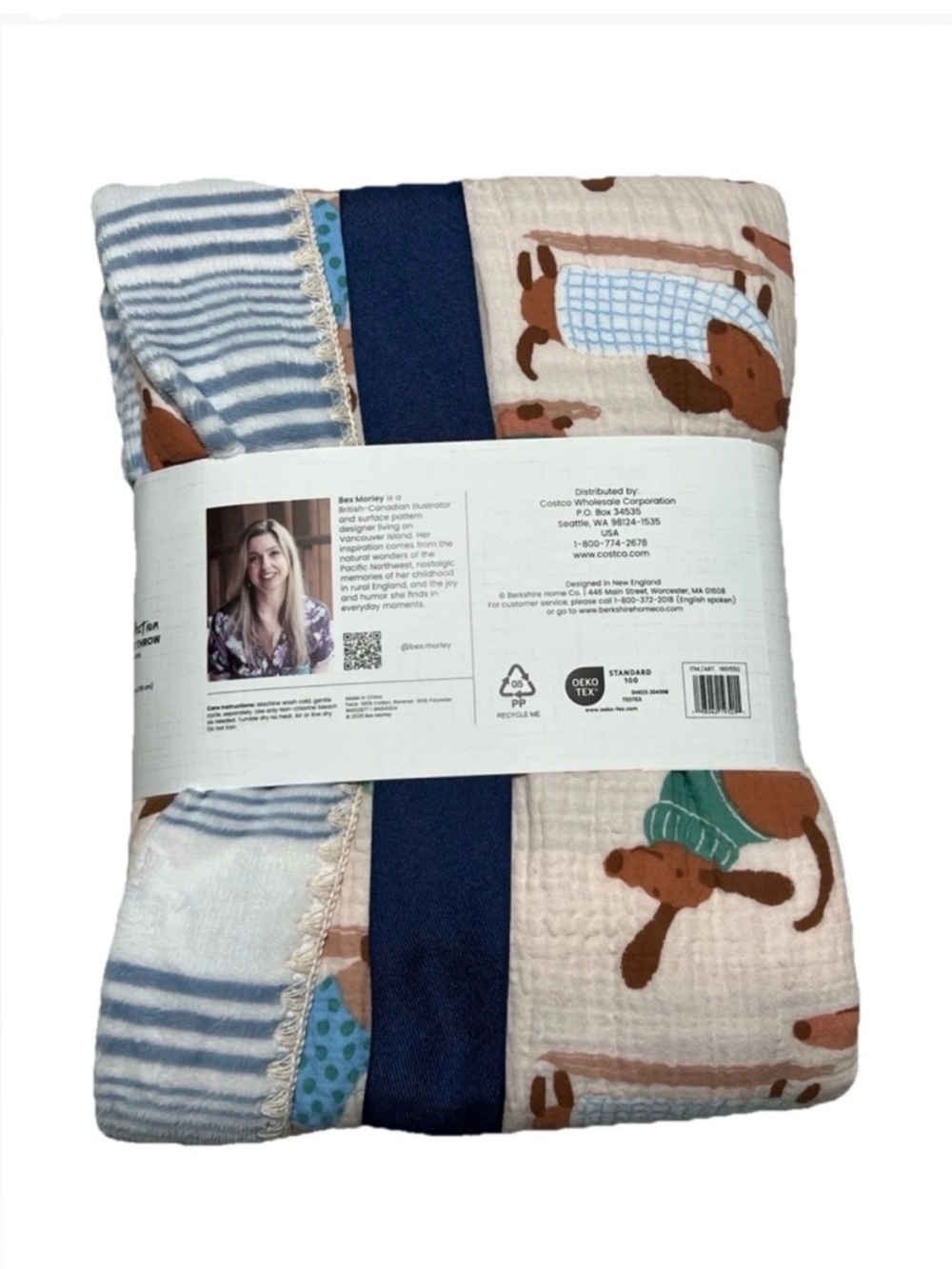 Artist Collection Dachshund Cotton Gauze Throw - - Picture 5 of 6